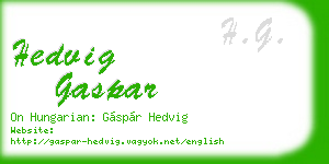 hedvig gaspar business card